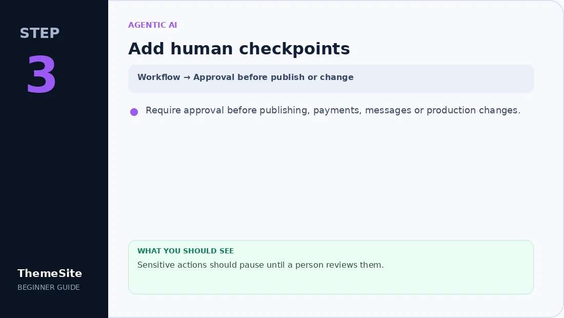 Step 3: Add human checkpoints
