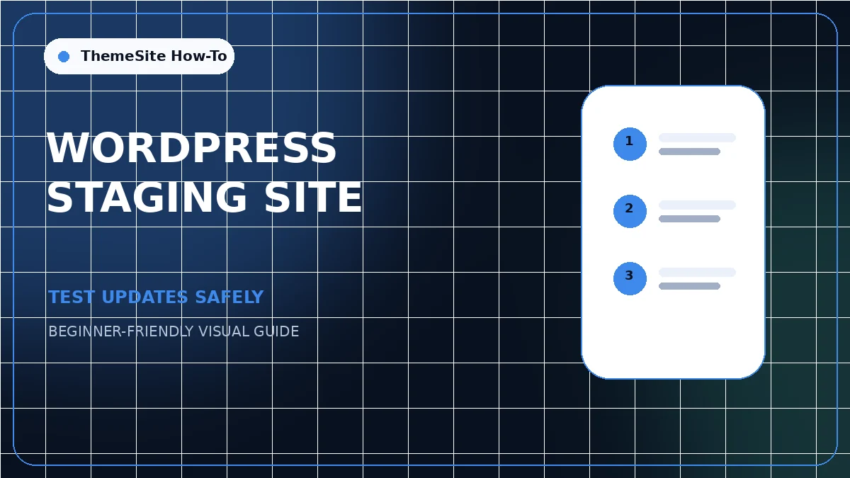 How to Create a WordPress Staging Site and Test Updates Safely featured visual guide