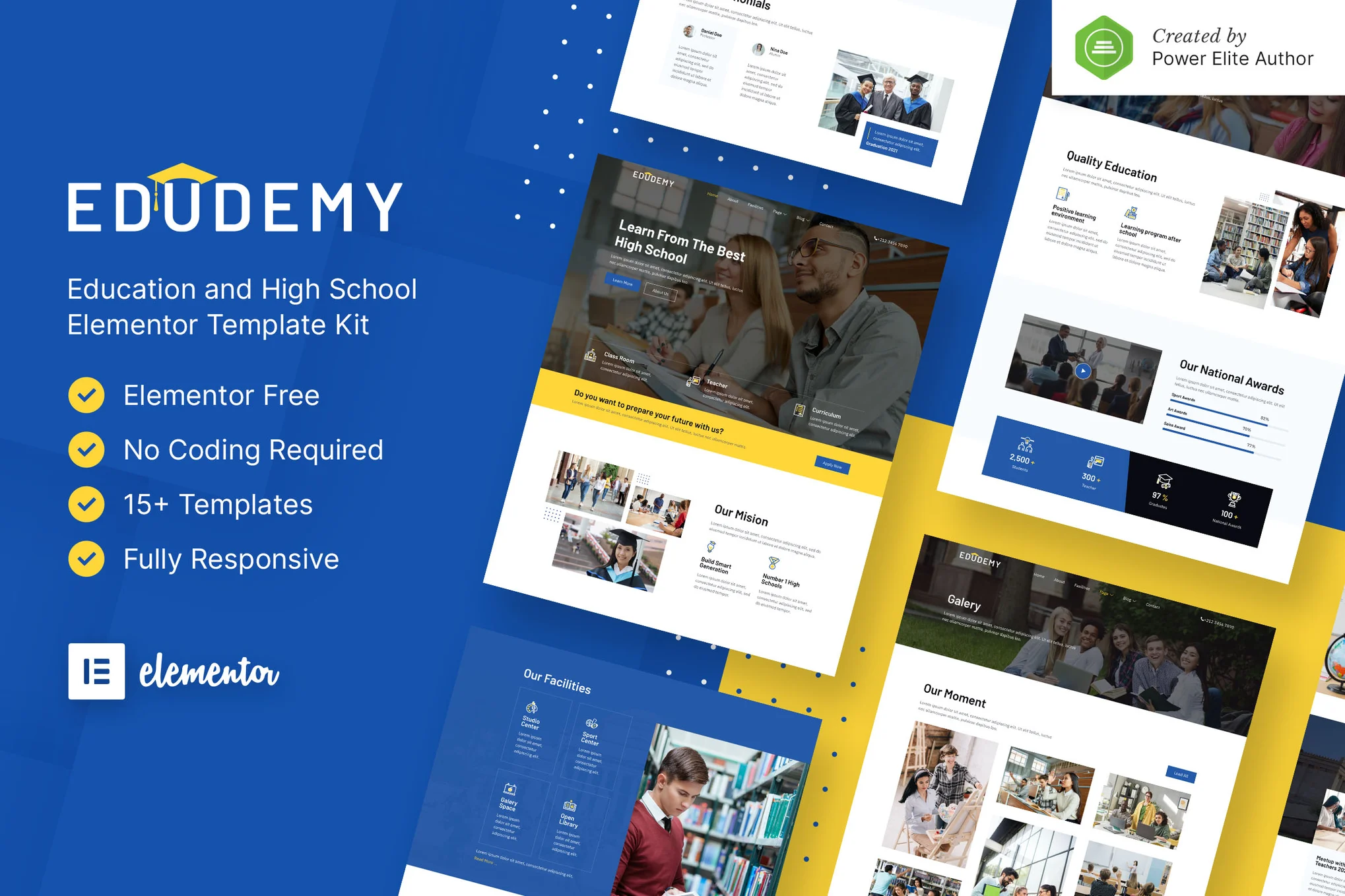Edudemy - School & Education Elementor Template Kit preview