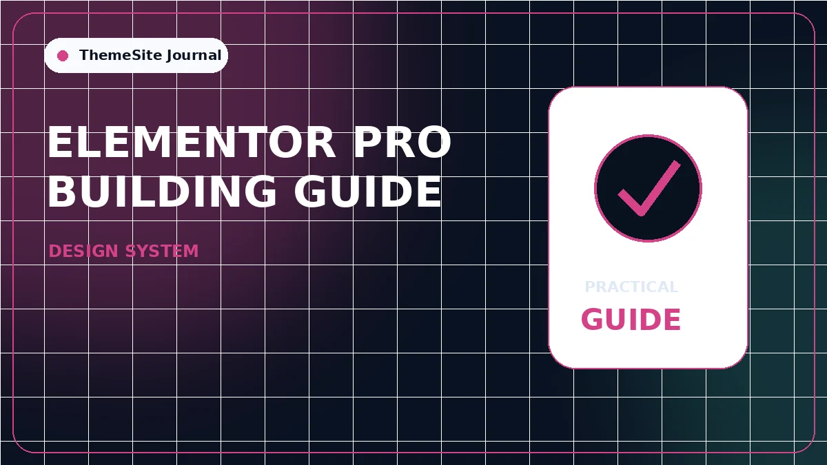 Elementor Pro Website Building Guide: Theme Builder, Forms and Popups featured guide image