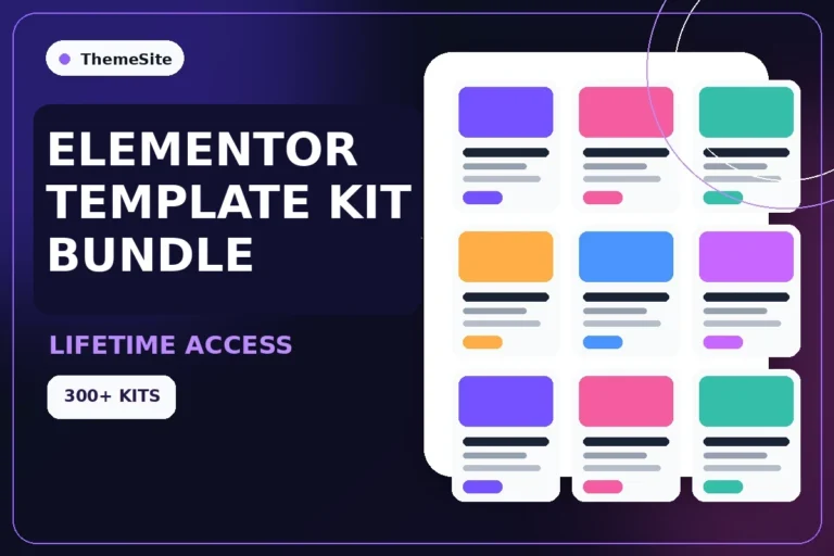 Elementor Template Kit Bundle with lifetime access to 300+ premium Elementor kits