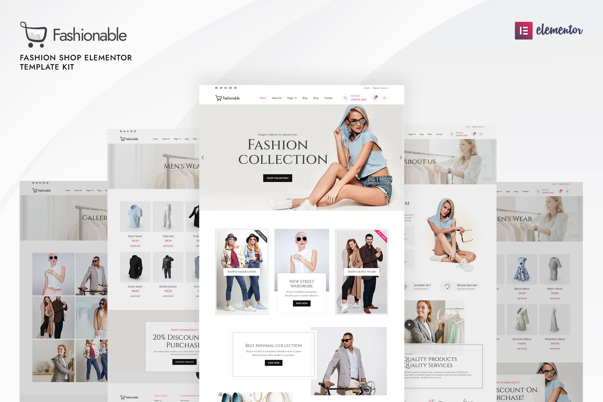Fashionable - Fashion Shop Elementor Template Kit preview