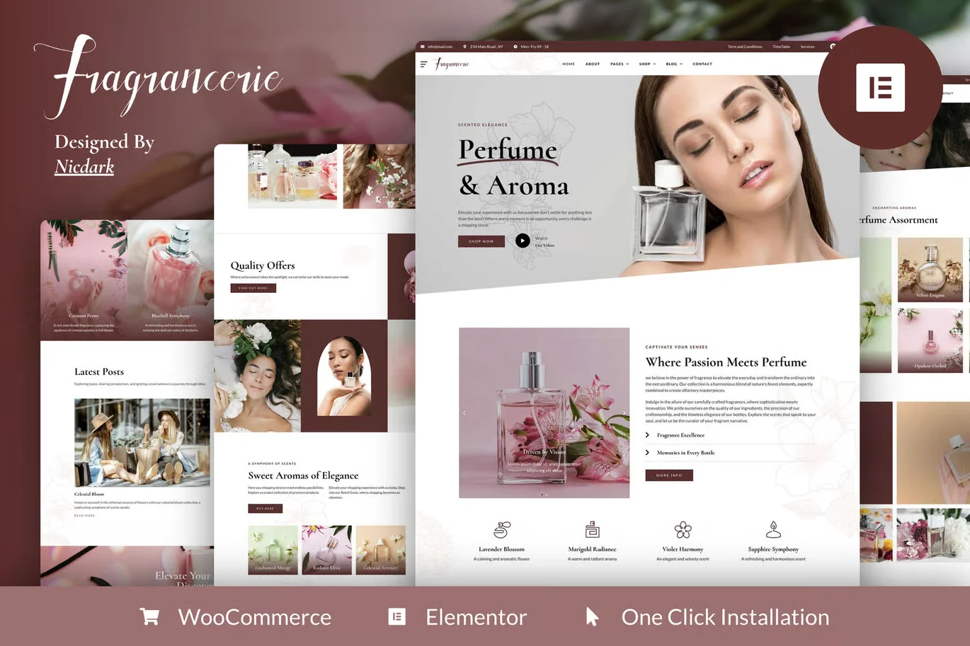 Fragrancerie - Perfume & Cosmetic Shop Elementor Pro Template Kit preview