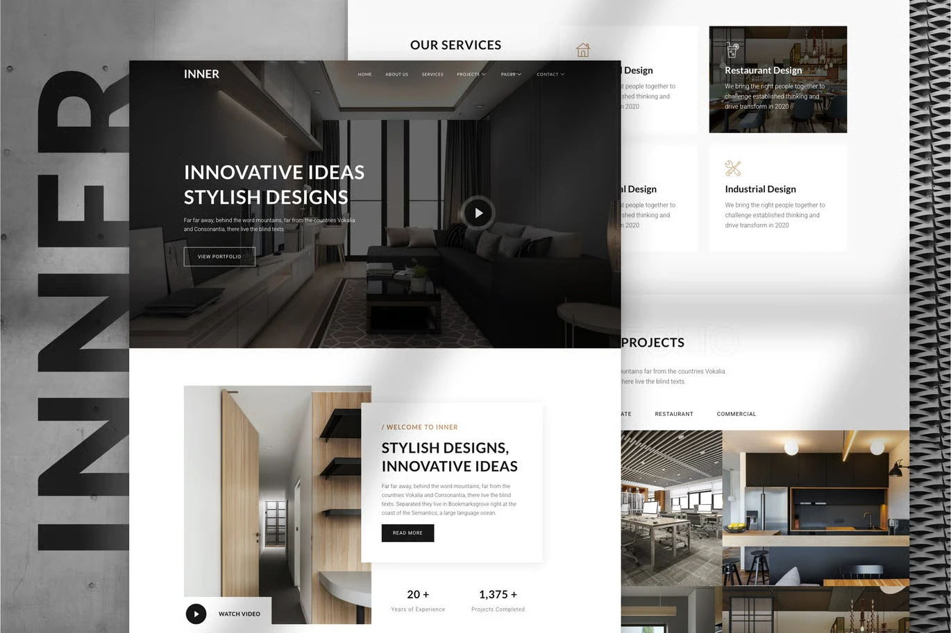 Inner - Interior Design & Architecture Template Kit preview