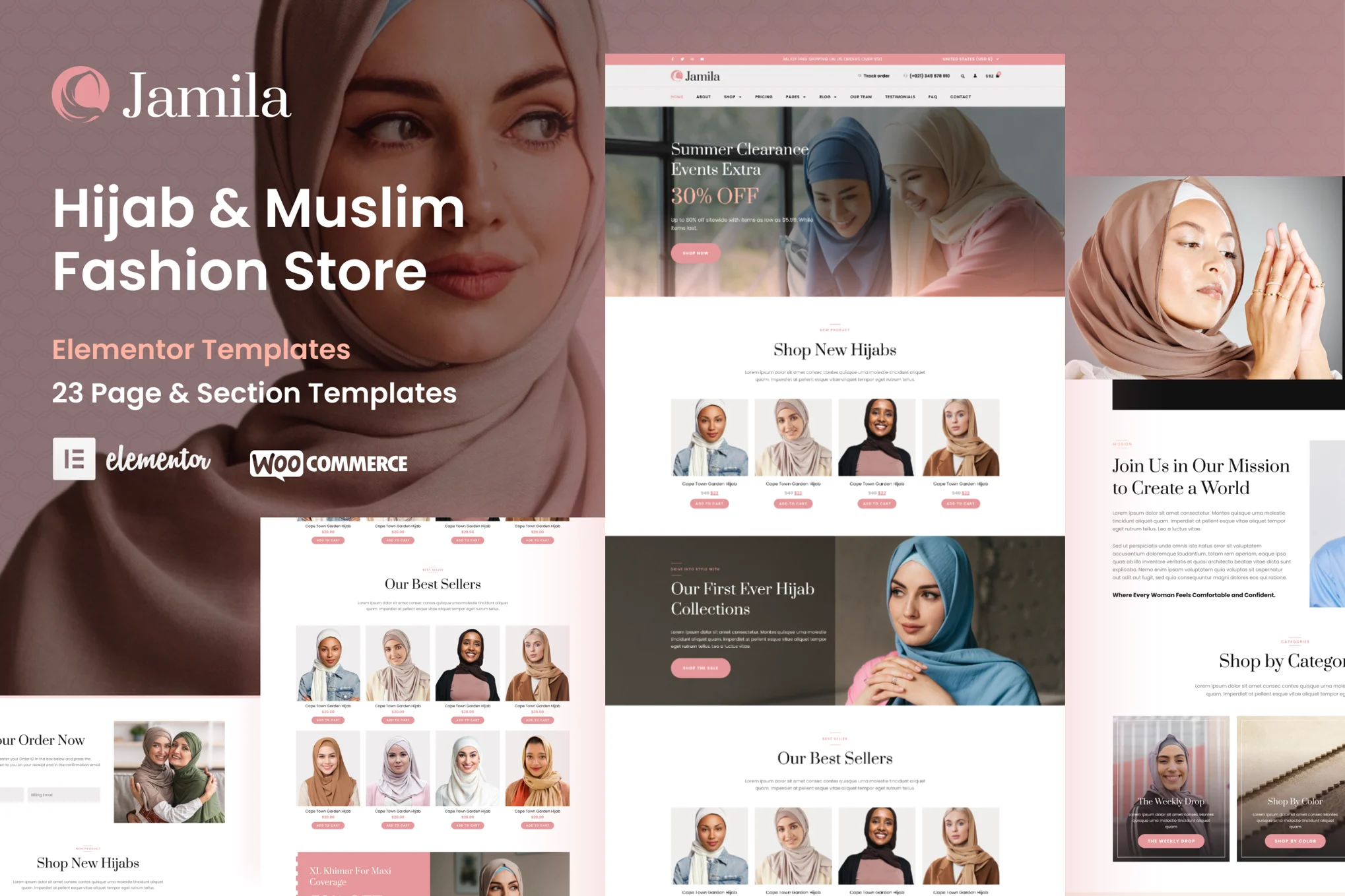 Jamila - Hijab & Muslim Fashion Store Elementor Pro Template Kit preview