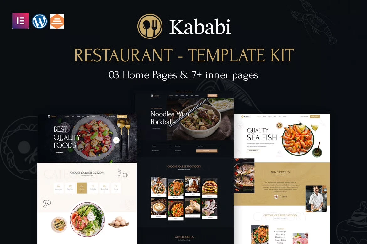 Kababi - Restaurant Elementor Template Kit preview