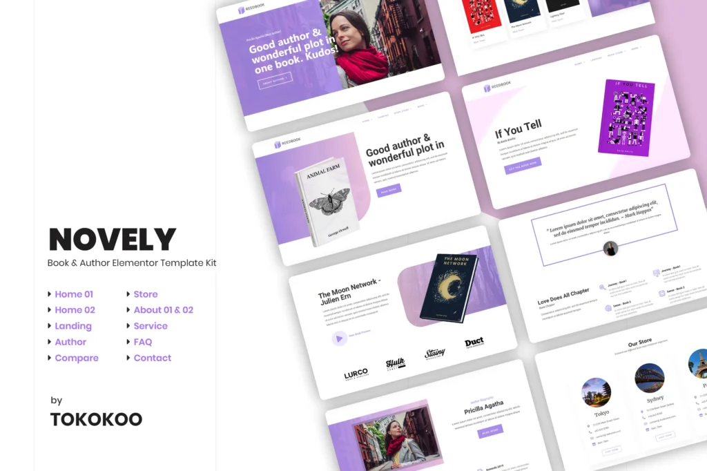 Novely | Book Store Elementor Template Kit preview