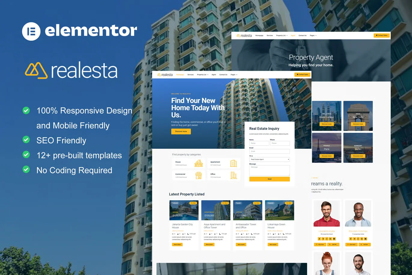 Realesta - Real Estate Elementor Template Kit preview