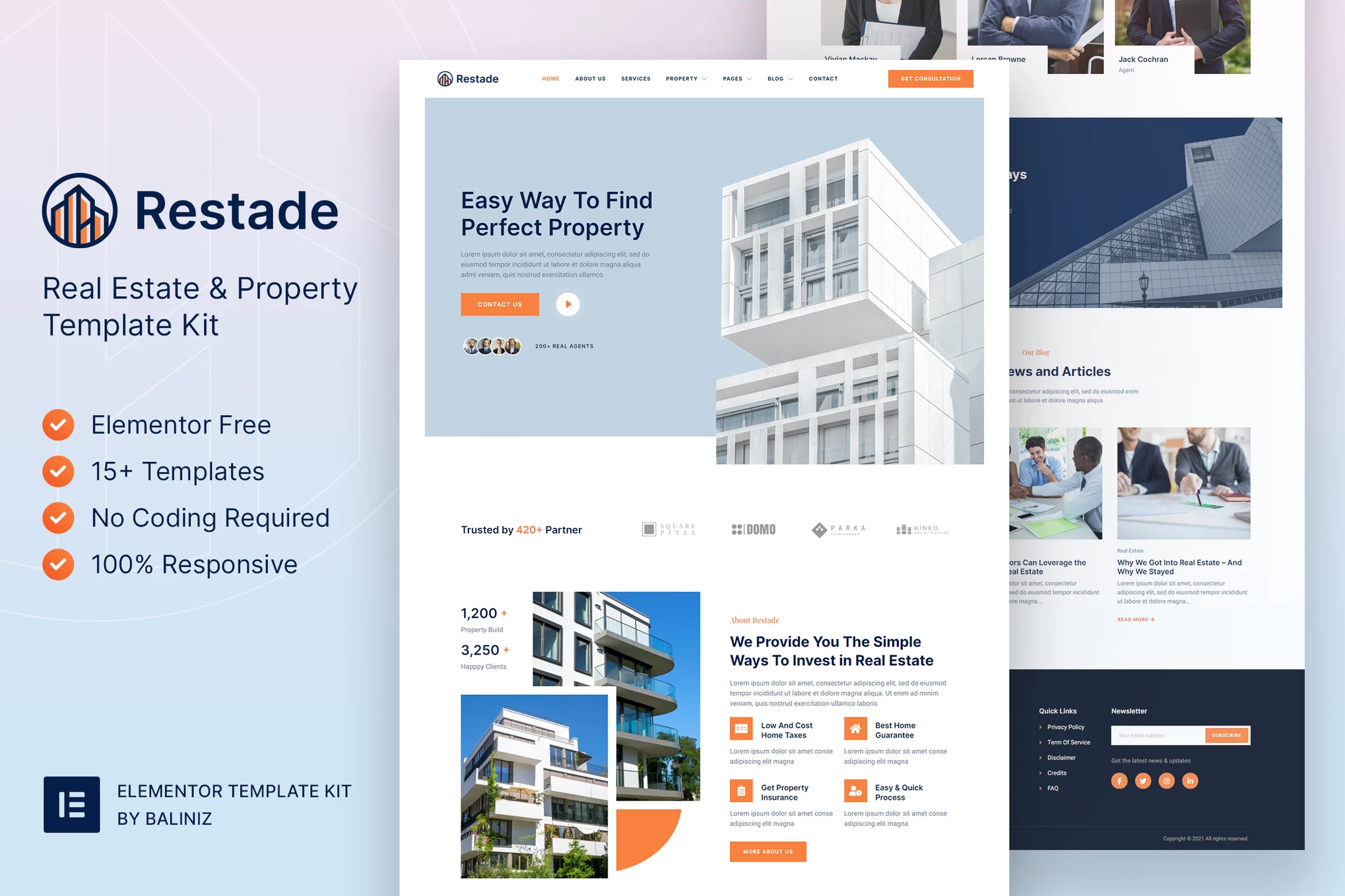 Restead - Real Estate & Property Elementor Template Kit preview