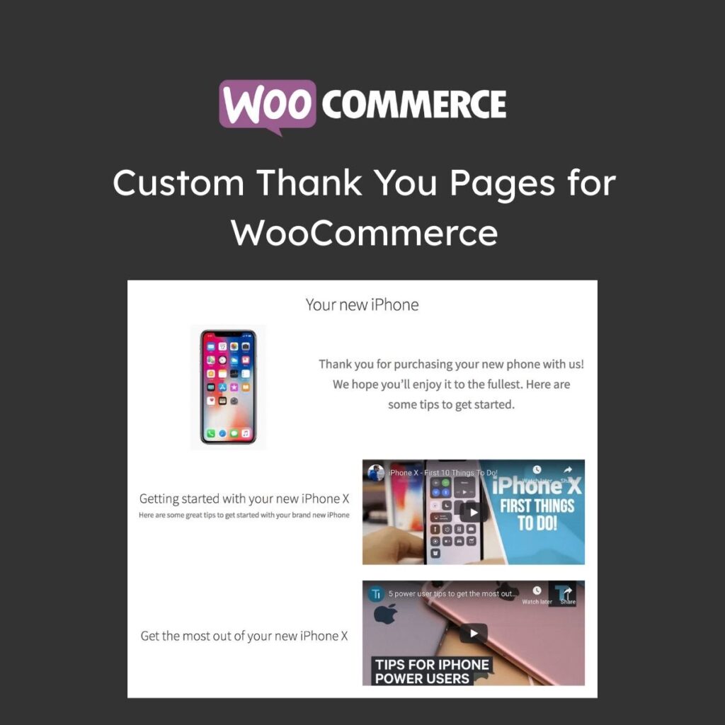 Custom Thank You Pages for WooCommerce WordPress plugin preview