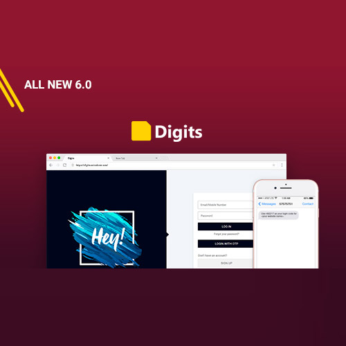 Digits – WordPress Mobile Number Signup and Login WordPress plugin preview