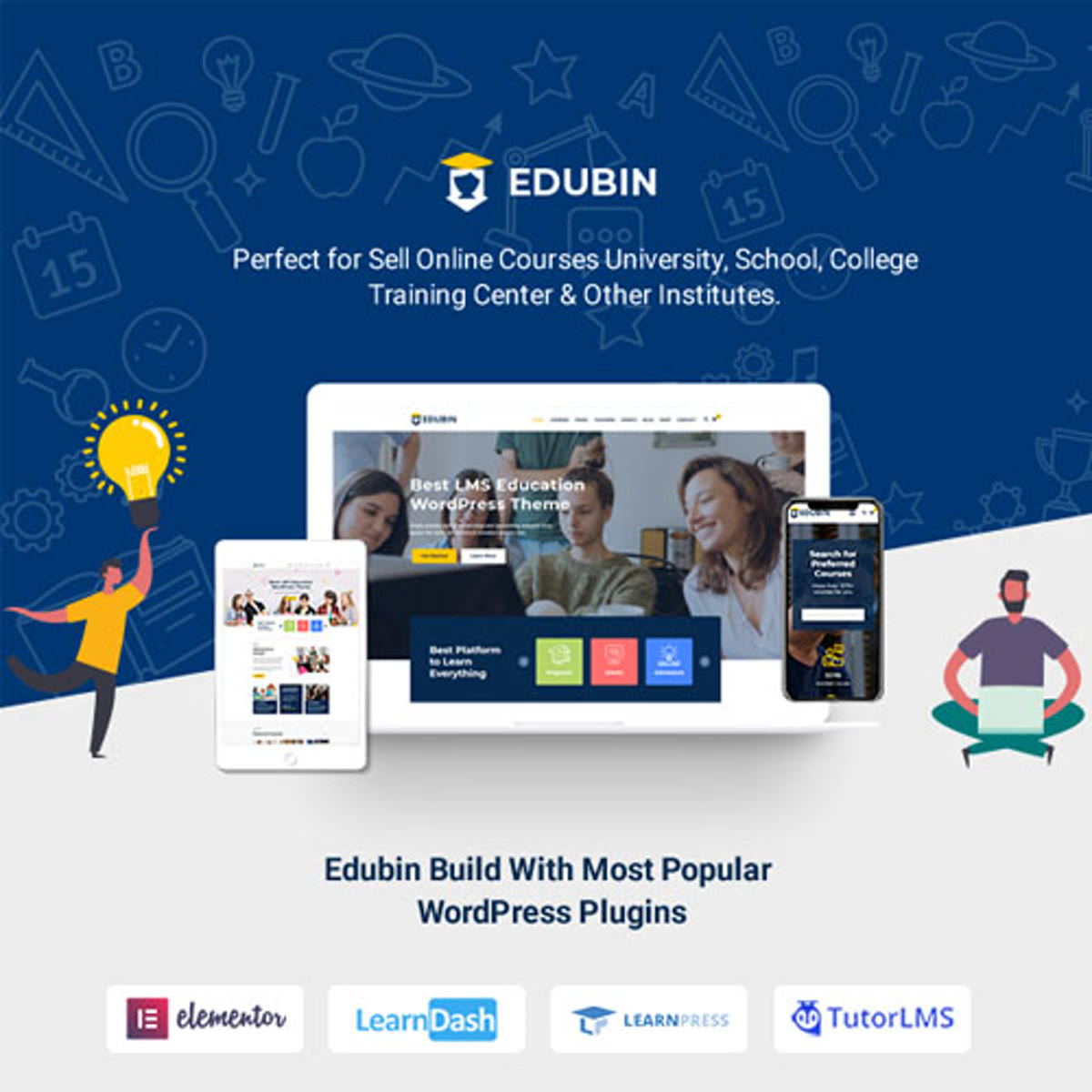 Edubin - Education WordPress Theme WordPress plugin preview