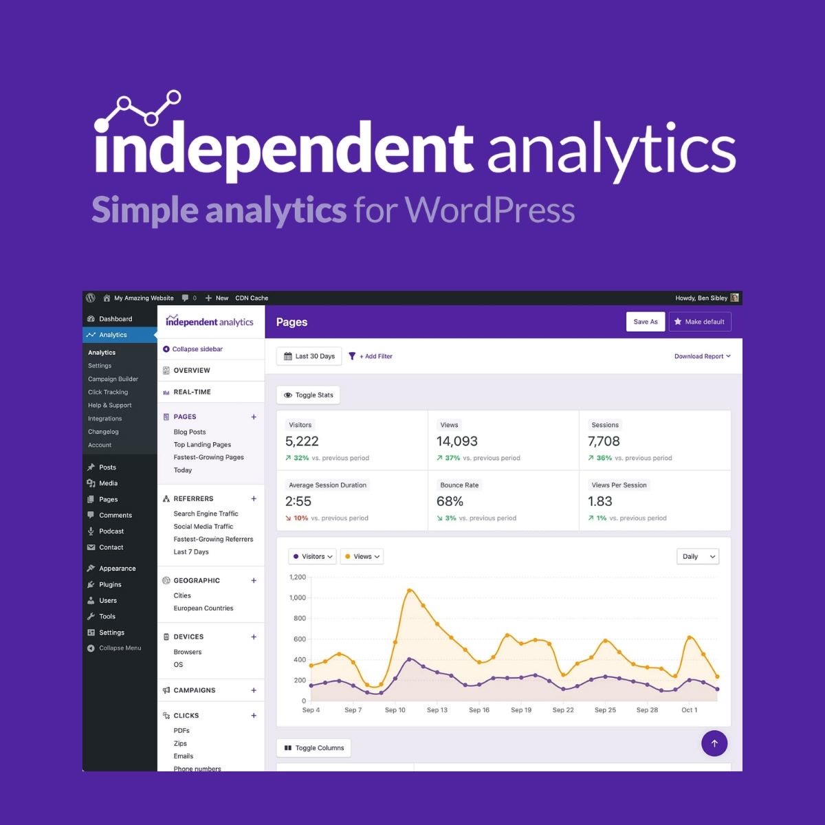 Independent Analytics Pro WordPress plugin preview