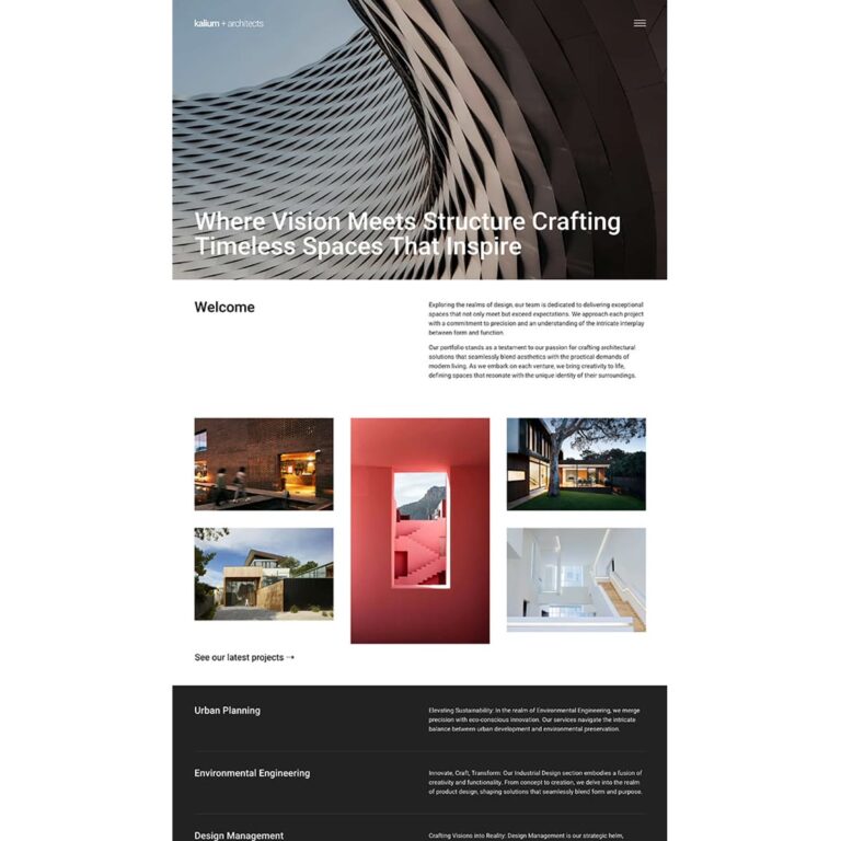 Kalium creative WordPress theme preview