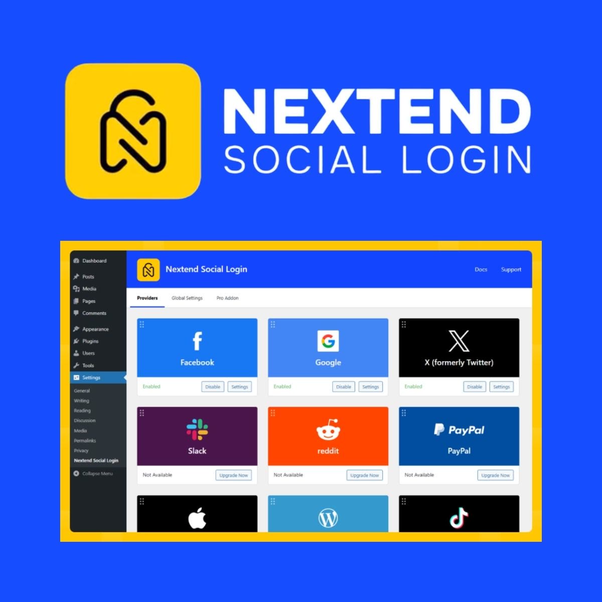 Nextend Social Login Pro WordPress plugin preview