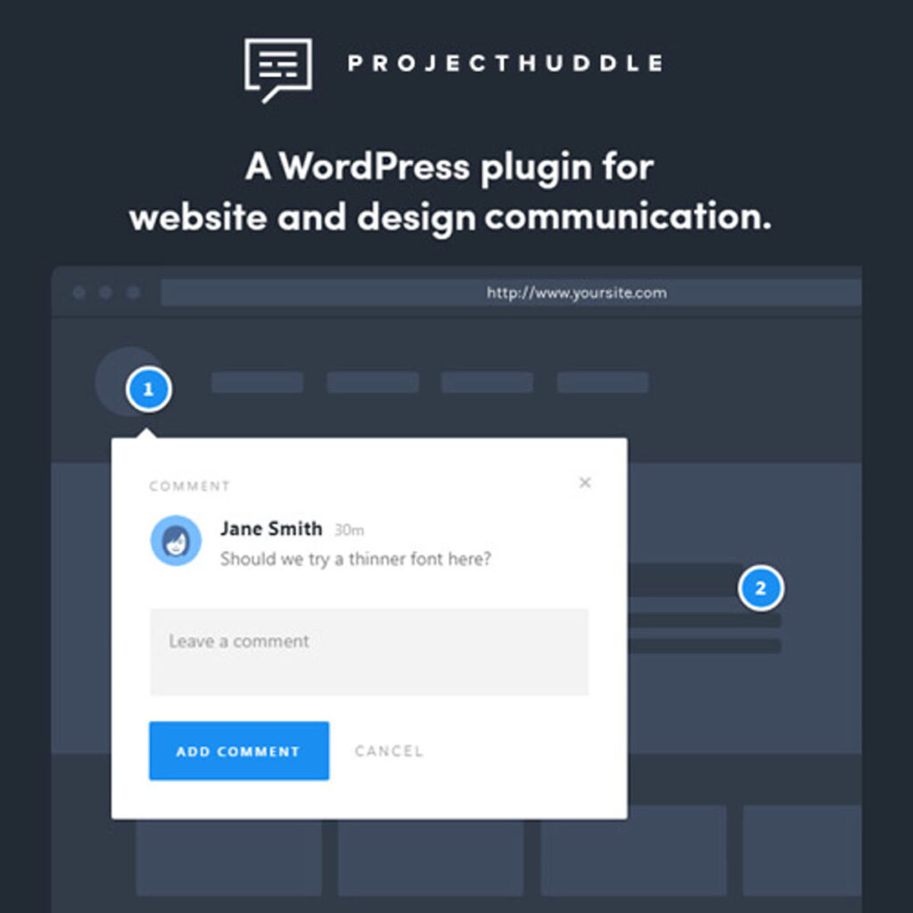 ProjectHuddle - A WordPress plugin for website and design communication WordPress plugin preview