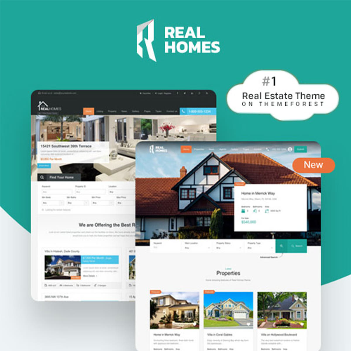 Real Homes - WordPress Real Estate Theme WordPress plugin preview