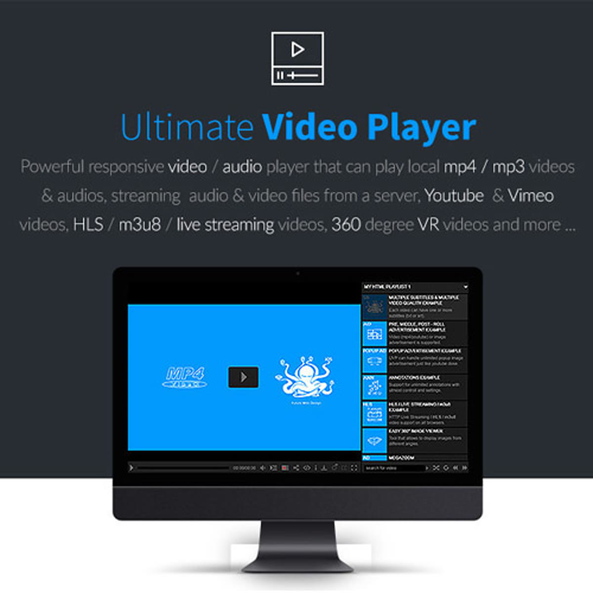 Ultimate Video Player Wordpress Plugin WordPress plugin preview