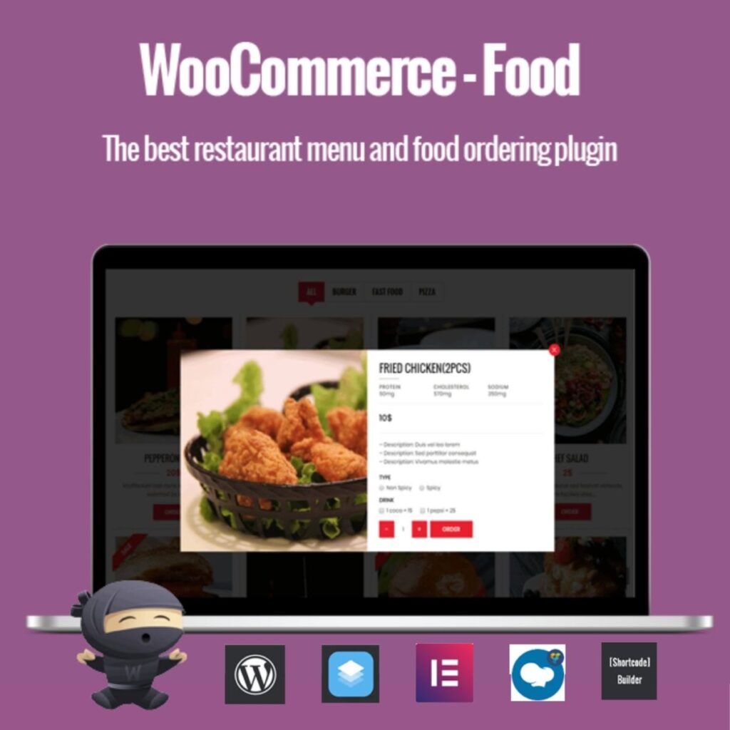WooCommerce Food - Restaurant Menu & Food ordering WordPress plugin preview