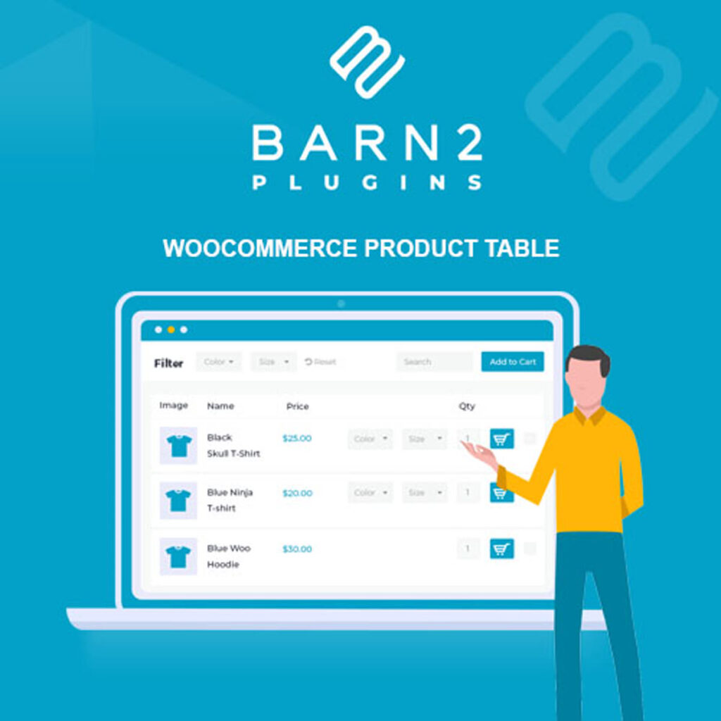 WooCommerce Product Table WordPress plugin preview