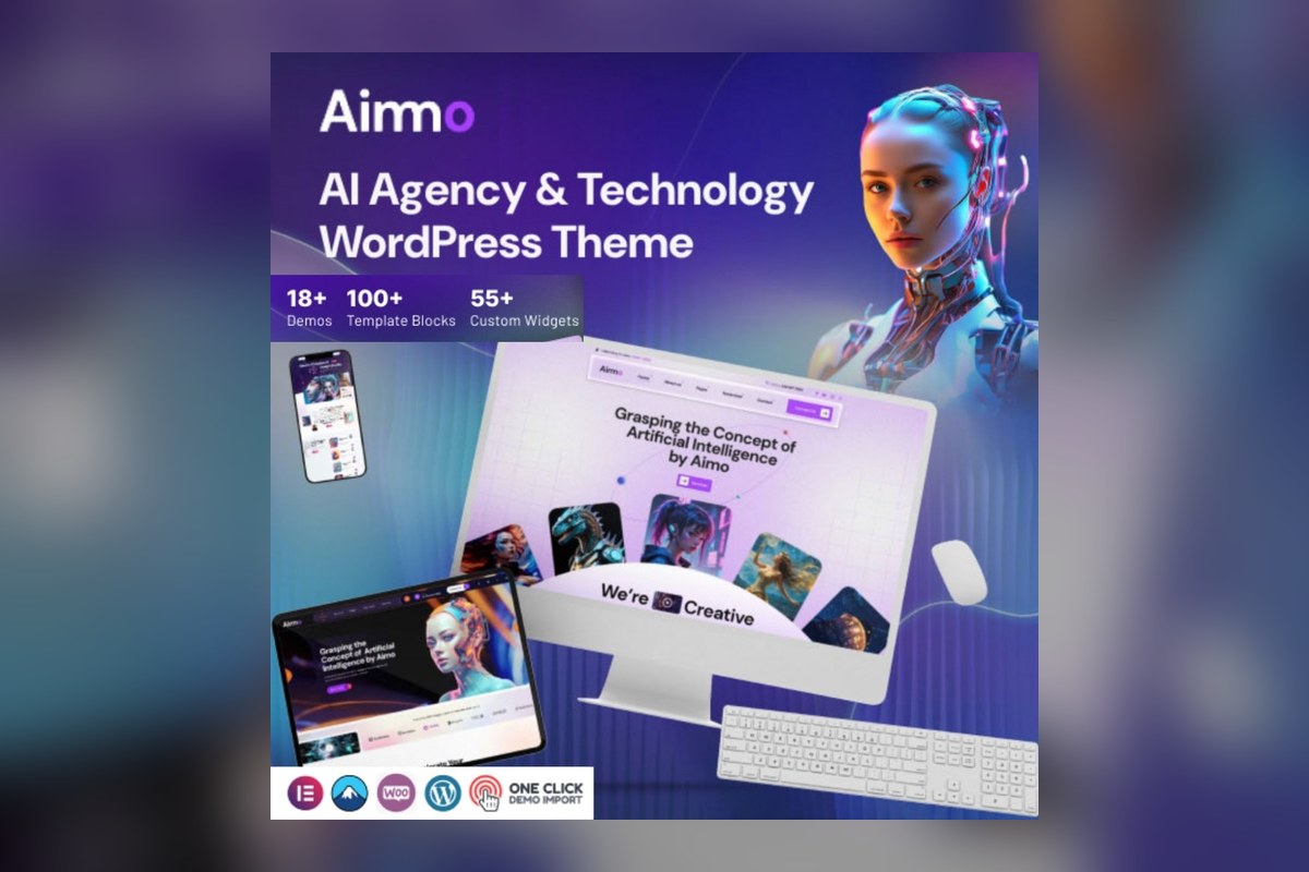 Aimo - AI Agency & Technology WordPress Theme theme preview