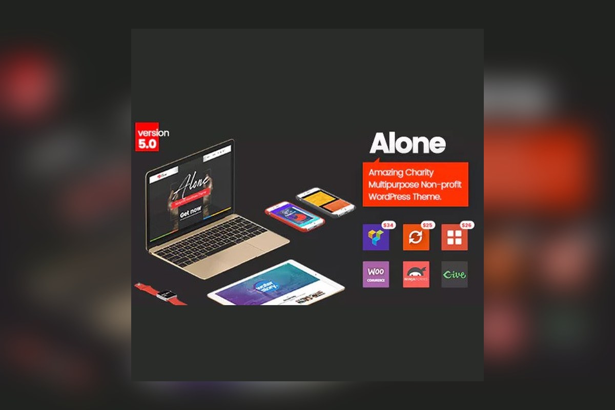 Alone Charity Nonprofit Wordpress Theme WordPress plugin preview