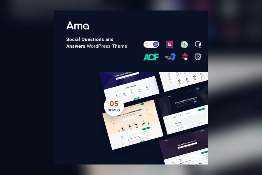 AMA - bbPress Forum WordPress Theme with Social Questions and Answers theme preview