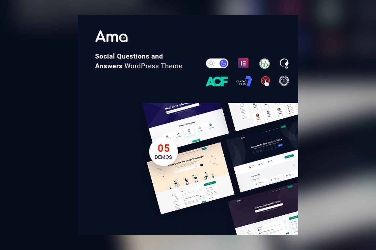 AMA - bbPress Forum WordPress Theme with Social Questions and Answers theme preview