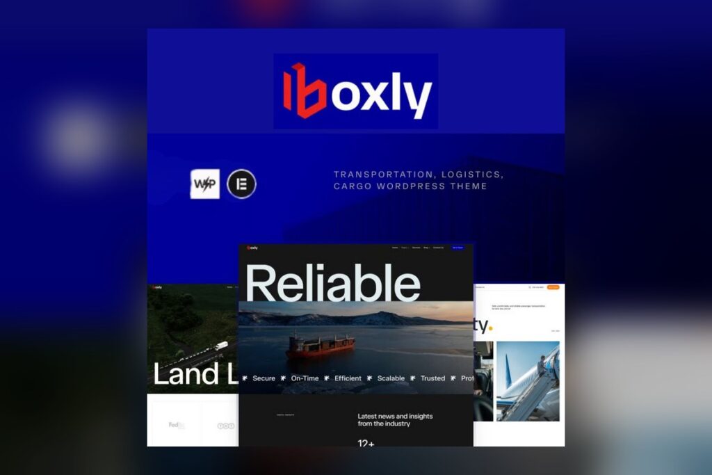 Boxly - Transportation Logistics Cargo WordPress Theme theme preview