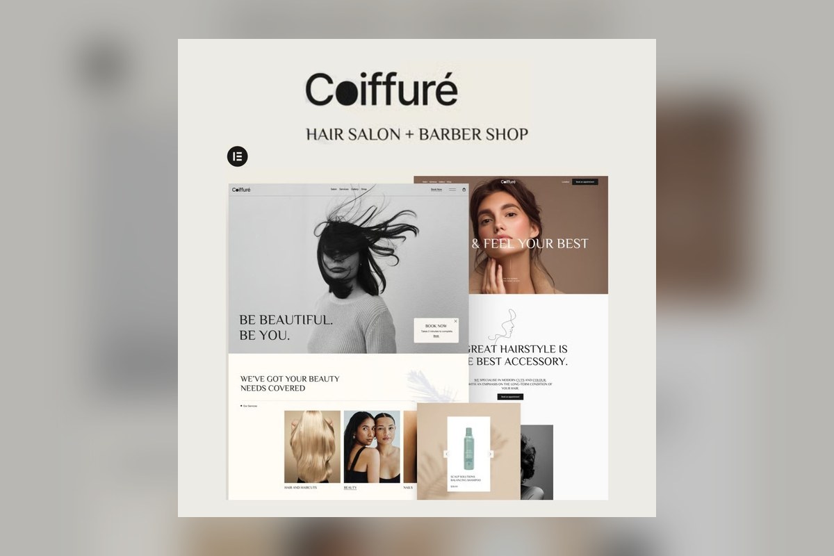 Coiffure Hair Salon Barber WordPress plugin preview