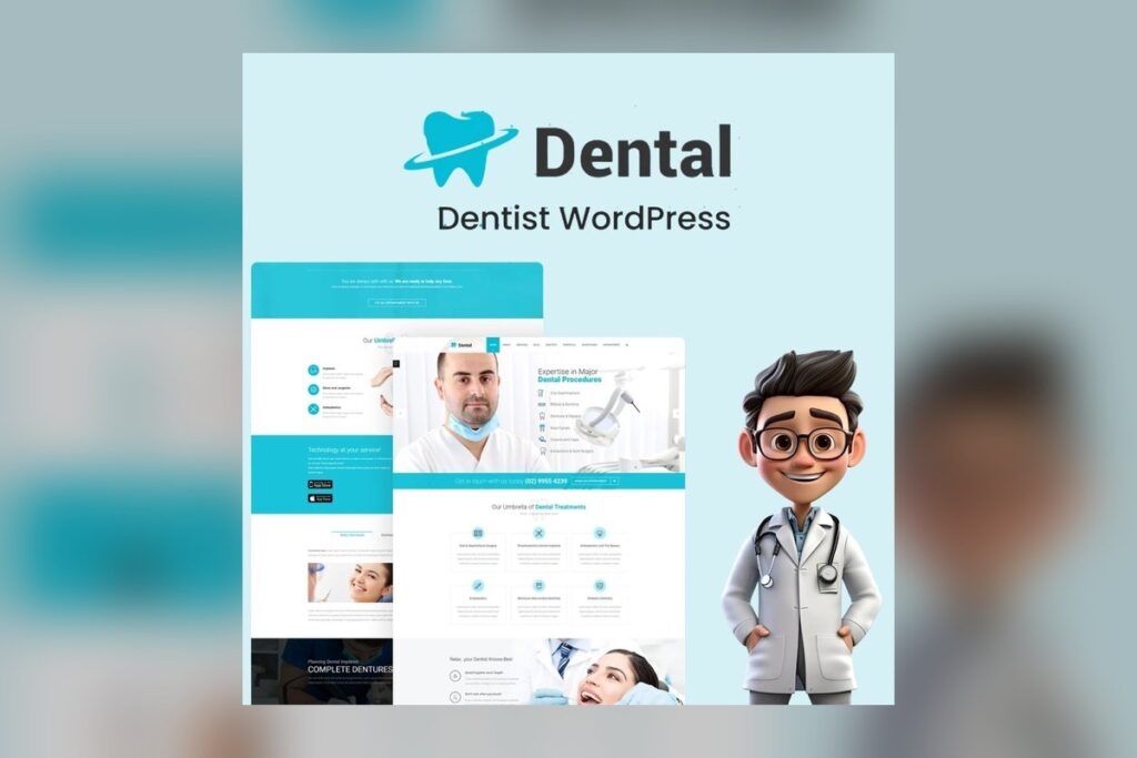 Dental Clinic Dentist WordPress Theme WordPress plugin preview