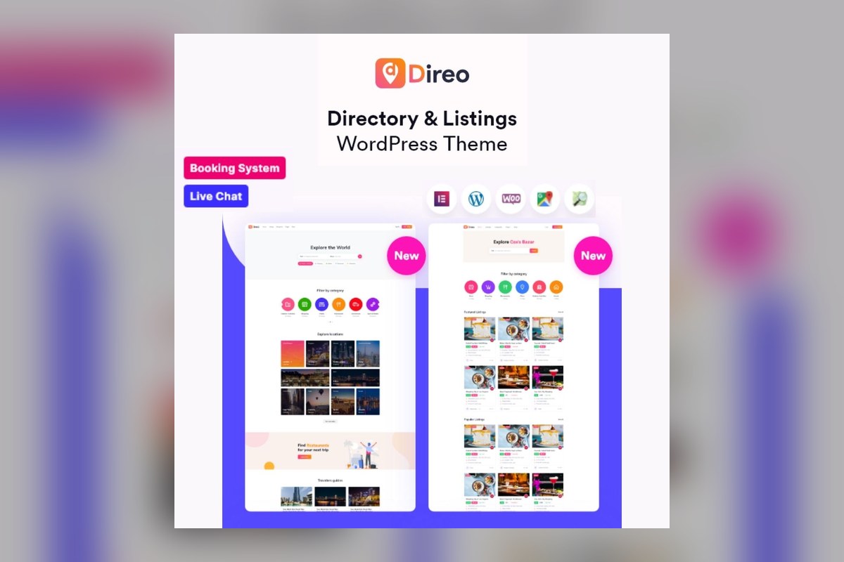 Direo - Directory & Listing WordPress Theme theme preview