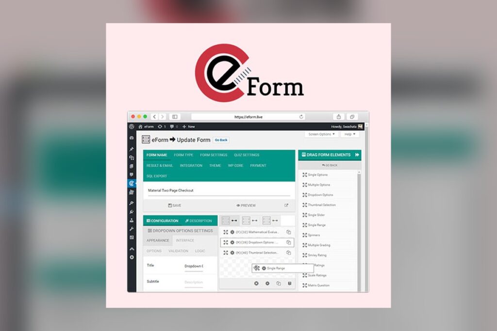 eForm – WordPress Form Builder WordPress plugin