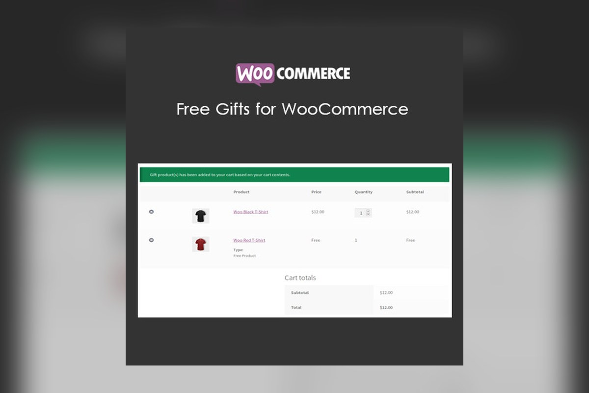 Free Gifts For Woocommerce WordPress plugin preview