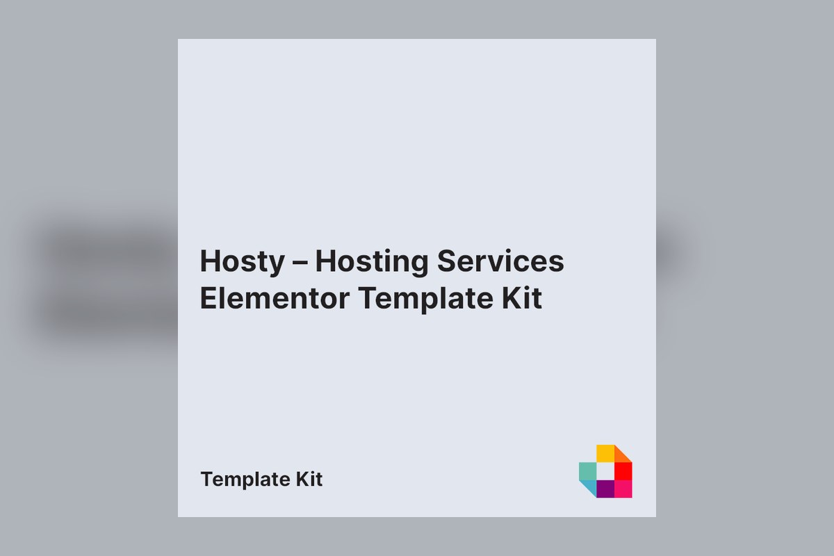 Hosty Hosting Services Elementor Template Kit WordPress plugin preview