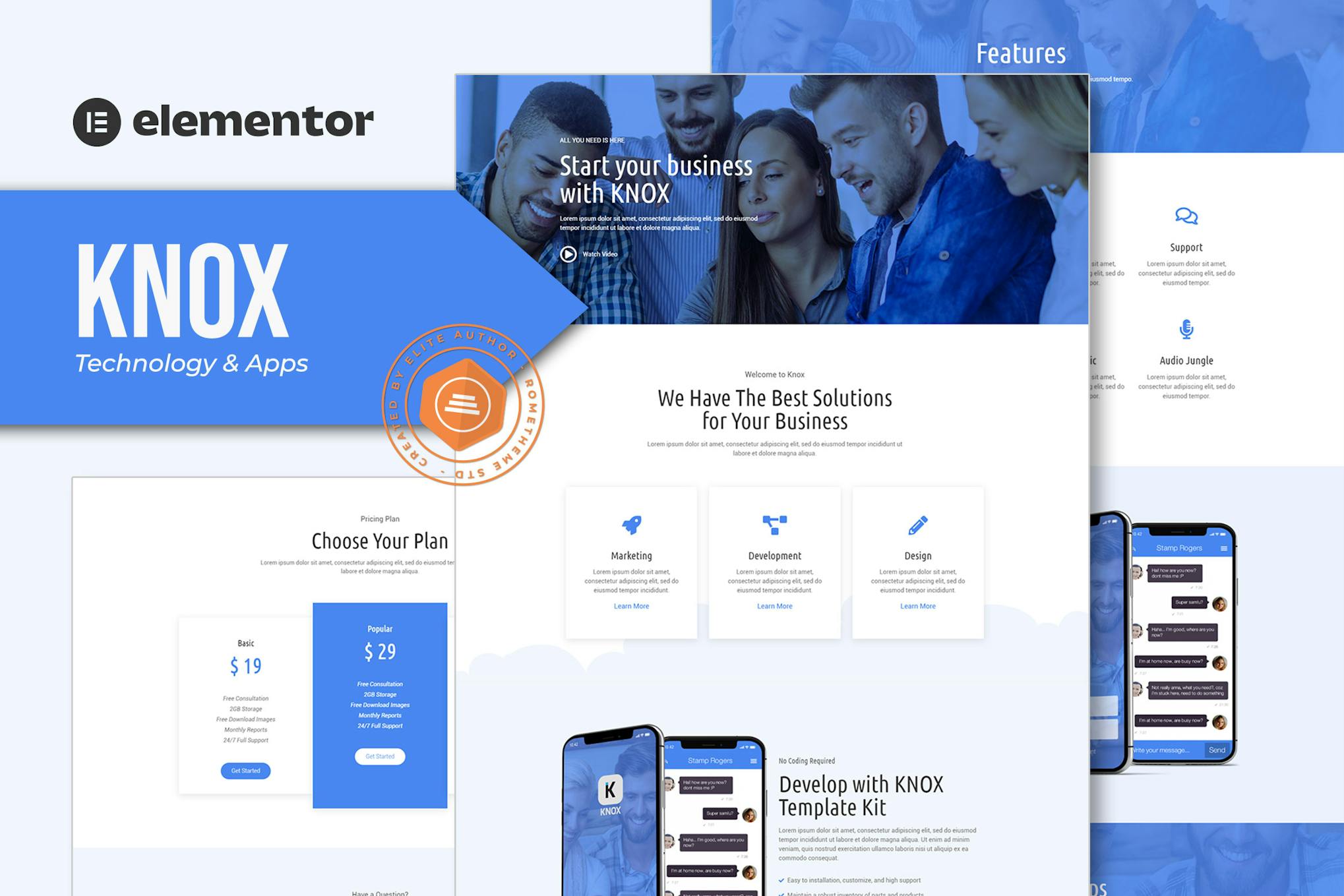 Knox - Technology & Apps Template Kit preview