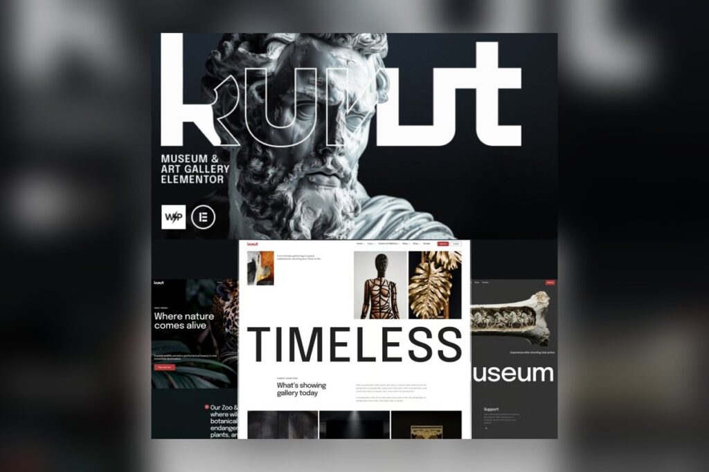 Kunst Museum Art Gallery Elementor WordPress Theme WordPress plugin preview