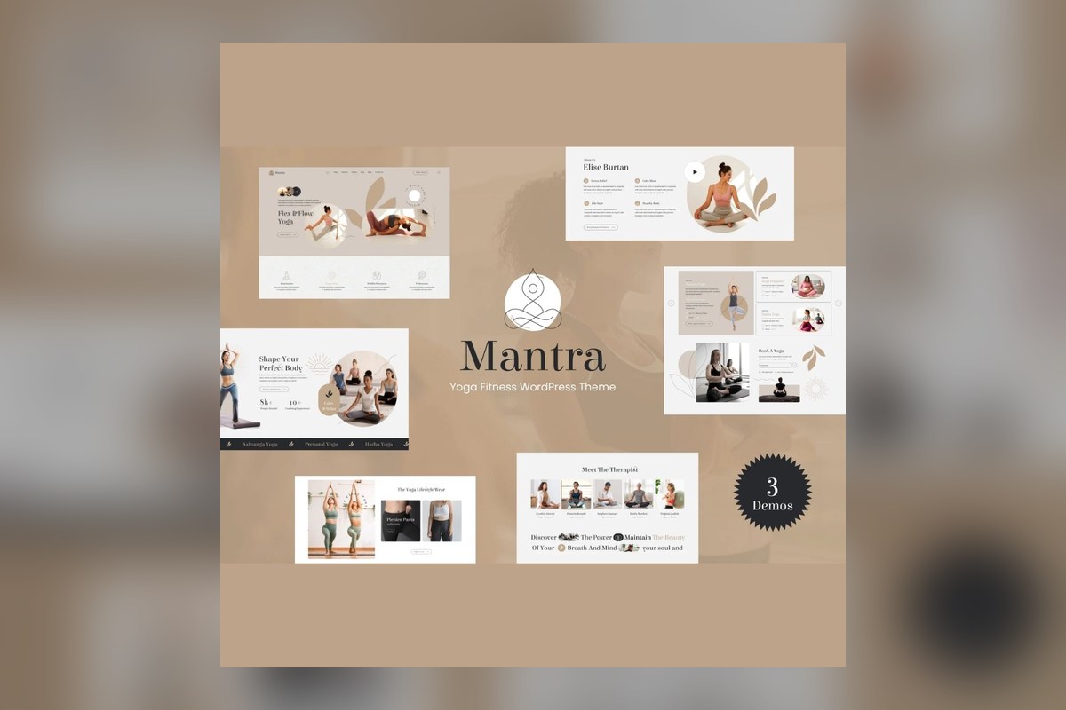 Mantra - Yoga Fitness WordPress Theme theme preview