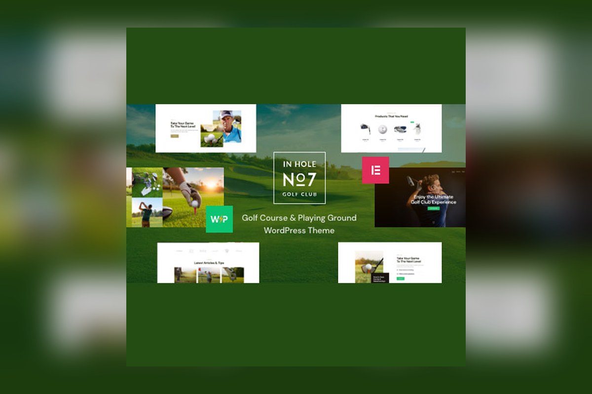 N7 Golf Club Sports Events Wordpress Theme WordPress plugin preview