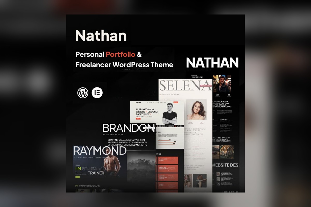Nathan - Personal Resume CV Portfolio WordPress Theme theme preview