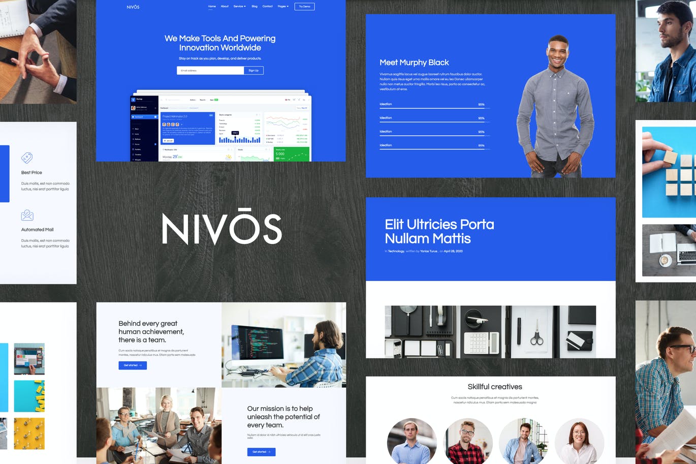 Nivos - Software Company Template Kit preview