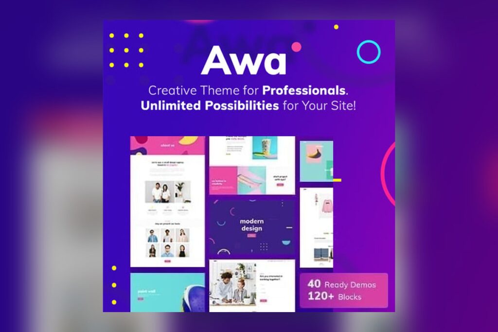 Portfolio Awa theme preview