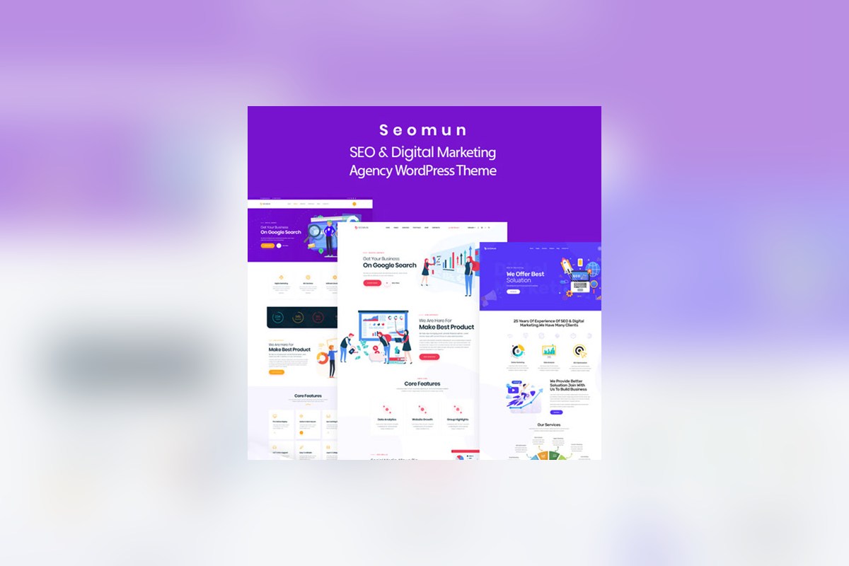 Seomun - Digital Marketing Agency WordPress Theme theme preview