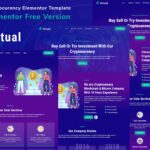 Virtual – Cryptocurency Blockchain & Bitcoin Elementor Template Kit