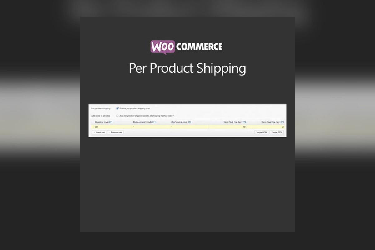 WooCommerce Per Product Shipping WordPress plugin