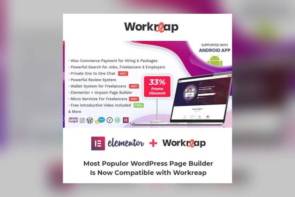 Workreap Freelance Marketplace WordPress Theme WordPress plugin preview