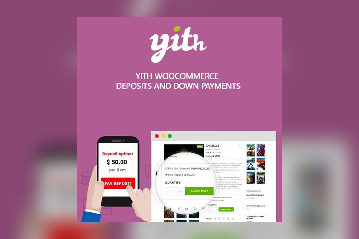 Yith Woocommerce Deposits And Down Payments WordPress plugin preview