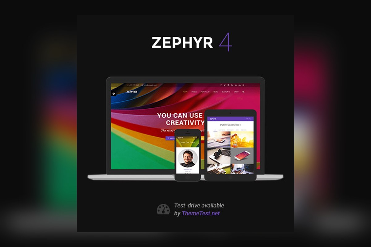 Zephyr | Material Design Theme theme preview